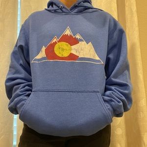 Blue Colorado Mountain Sweatshirt